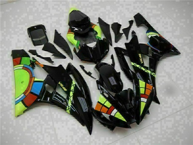 2006-2007 Schwarz Yamaha YZF R6 Motorrad Vollverkleidung 2006-2007 Schwarz Yamaha YZF R6 Motorrad Vollverkleidung