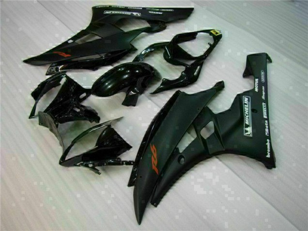 2006-2007 Schwarz Yamaha YZF R6 Motorrad Vollverkleidung & Plastik 2006-2007 Schwarz Yamaha YZF R6 Motorrad Vollverkleidung & Plastik