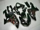 2006-2007 Schwarz rote Flamme Kawasaki ZX10R Motorrad Verkleidungen 2006-2007 Schwarz rote Flamme Kawasaki ZX10R Motorrad Verkleidungen