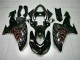 2006-2007 Schwarz rote Flamme Kawasaki ZX10R Motorrad Verkleidungen 2006-2007 Schwarz rote Flamme Kawasaki ZX10R Motorrad Verkleidungen