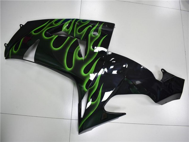 2006-2007 Schwarze grüne Flamme Kawasaki ZX10R Motorrad Verkleidung 2006-2007 Schwarze grüne Flamme Kawasaki ZX10R Motorrad Verkleidung
