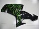 2006-2007 Schwarze grüne Flamme Kawasaki ZX10R Motorrad Verkleidung 2006-2007 Schwarze grüne Flamme Kawasaki ZX10R Motorrad Verkleidung
