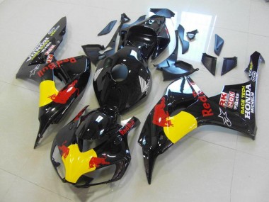 2006-2007 Schwarzer Rot Bull Honda CBR1000RR Motorrad Verkleidung