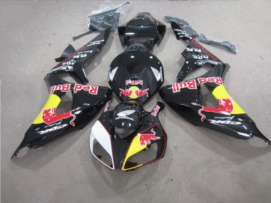 2006-2007 Schwarzer Rot Bull Honda CBR1000RR Motorrad Verkleidungen