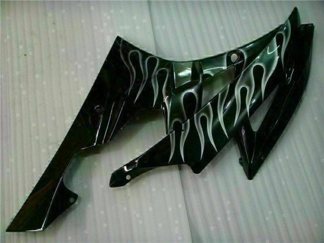 2006-2007 Silber Flamme Schwarz Yamaha YZF R6 Motorrad Verkleidung 2006-2007 Silber Flamme Schwarz Yamaha YZF R6 Motorrad Verkleidung