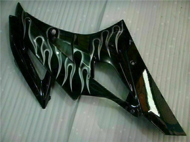 2006-2007 Silber Flamme Schwarz Yamaha YZF R6 Motorrad Verkleidung 2006-2007 Silber Flamme Schwarz Yamaha YZF R6 Motorrad Verkleidung