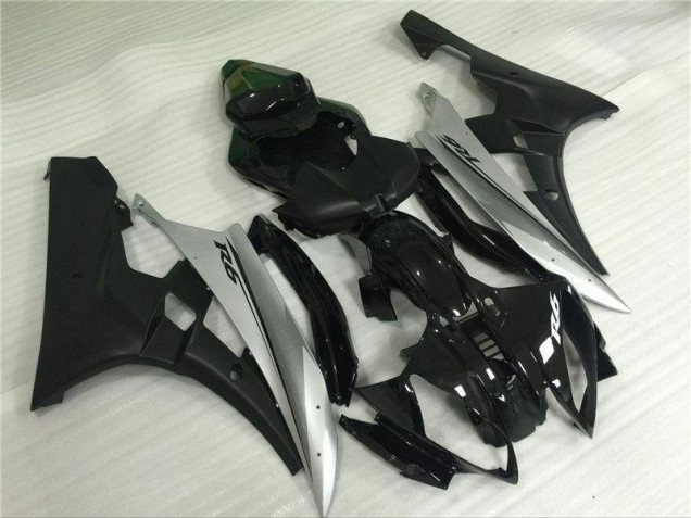 2006-2007 Silber Schwarz Yamaha YZF R6 Motorrad Verkleidung & Plastik 2006-2007 Silber Schwarz Yamaha YZF R6 Motorrad Verkleidung & Plastik