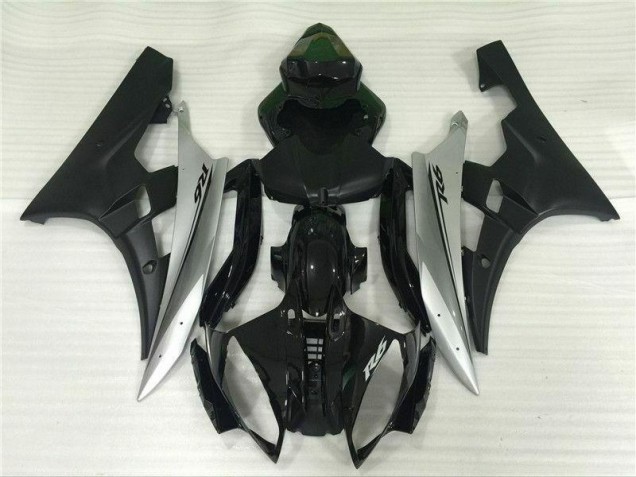 2006-2007 Silber Schwarz Yamaha YZF R6 Motorrad Verkleidung & Plastik 2006-2007 Silber Schwarz Yamaha YZF R6 Motorrad Verkleidung & Plastik