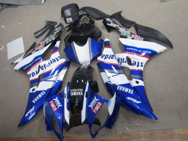 2006-2007 Weiß Blau Sterilgarda Volvo Yamaha YZF R6 Motorrad Verkleidung 2006-2007 Weiß Blau Sterilgarda Volvo Yamaha YZF R6 Motorrad Verkleidung