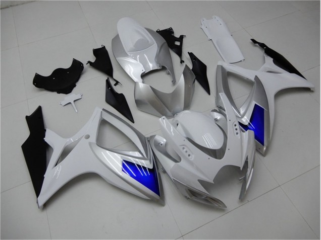 2006-2007 Weiß Blau Suzuki GSXR 600/750 Motorrad Verkleidungen 2006-2007 Weiß Blau Suzuki GSXR 600/750 Motorrad Verkleidungen