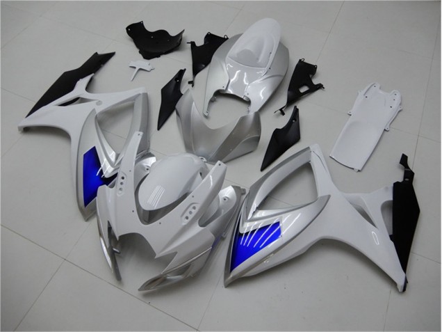 2006-2007 Weiß Blau Suzuki GSXR 600/750 Motorrad Verkleidungen 2006-2007 Weiß Blau Suzuki GSXR 600/750 Motorrad Verkleidungen