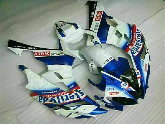 2006-2007 Weiß Blau Yamaha YZF R6 Motorrad Verkleidung 2006-2007 Weiß Blau Yamaha YZF R6 Motorrad Verkleidung
