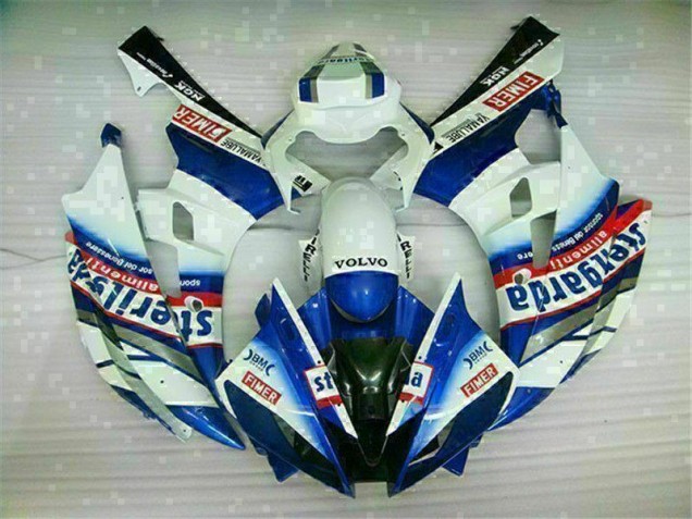 2006-2007 Weiß Blau Yamaha YZF R6 Motorrad Verkleidung 2006-2007 Weiß Blau Yamaha YZF R6 Motorrad Verkleidung