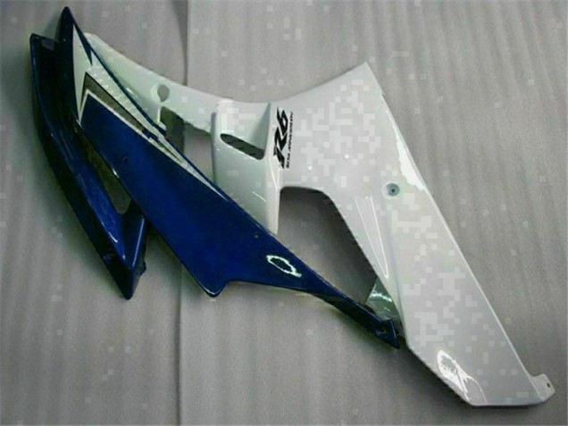 2006-2007 Weiß Blau Yamaha YZF R6 Motorrad Vollverkleidung 2006-2007 Weiß Blau Yamaha YZF R6 Motorrad Vollverkleidung