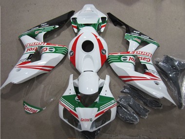 2006-2007 Weiß Grün Rot Castrol Honda CBR1000RR Motorrad Verkleidung