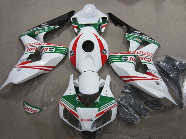 2006-2007 Weiß Grün Rot Castrol Honda CBR1000RR Motorrad Verkleidung 2006-2007 Weiß Grün Rot Castrol Honda CBR1000RR Motorrad Verkleidung