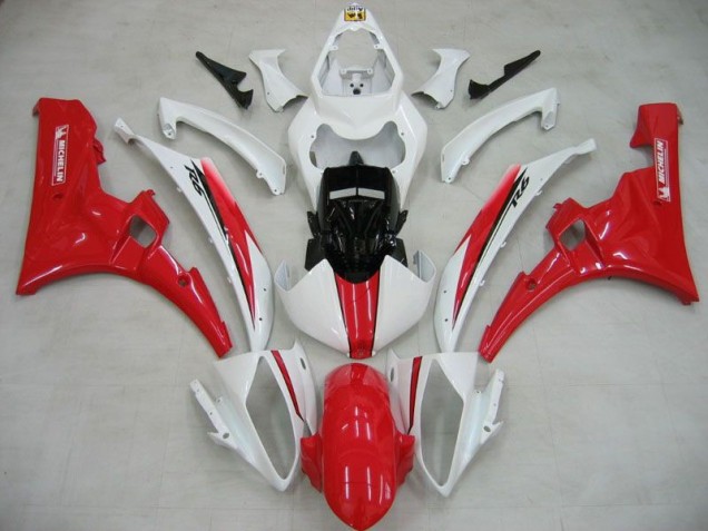 2006-2007 Weiß Rot Michelin Yamaha YZF R6 Motorrad Verkleidung 2006-2007 Weiß Rot Michelin Yamaha YZF R6 Motorrad Verkleidung