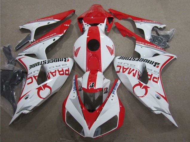 2006-2007 Weiß Rot PRAMAC Honda CBR1000RR Motorrad Verkleidung 2006-2007 Weiß Rot PRAMAC Honda CBR1000RR Motorrad Verkleidung