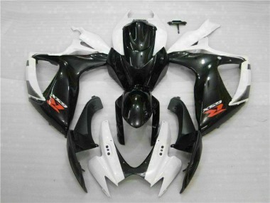 2006-2007 Weiß Schwarz Suzuki GSXR 600/750 Motorrad Verkleidung