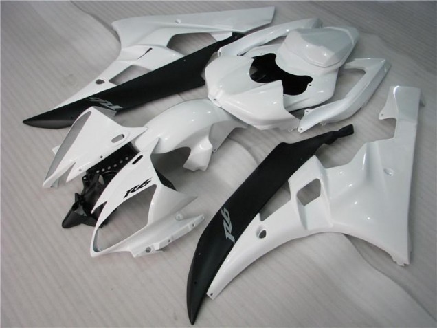 2006-2007 Weiß Schwarz Yamaha YZF R6 Motorrad Verkleidung 2006-2007 Weiß Schwarz Yamaha YZF R6 Motorrad Verkleidung