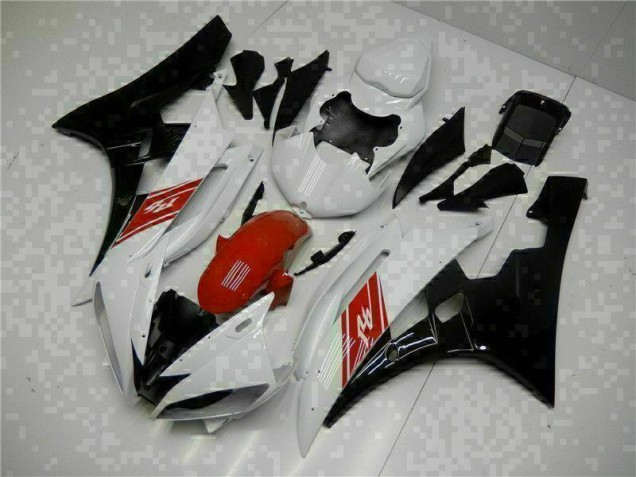 2006-2007 Weiß Schwarz Yamaha YZF R6 Motorrad Vollverkleidung 2006-2007 Weiß Schwarz Yamaha YZF R6 Motorrad Vollverkleidung