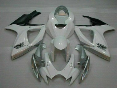 2006-2007 Weiß Silber Suzuki GSXR 600/750 Motorrad Verkleidung & Plastik