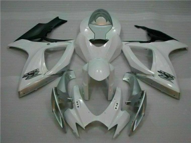 2006-2007 Weiß Silber Suzuki GSXR 600/750 Motorrad Vollverkleidung