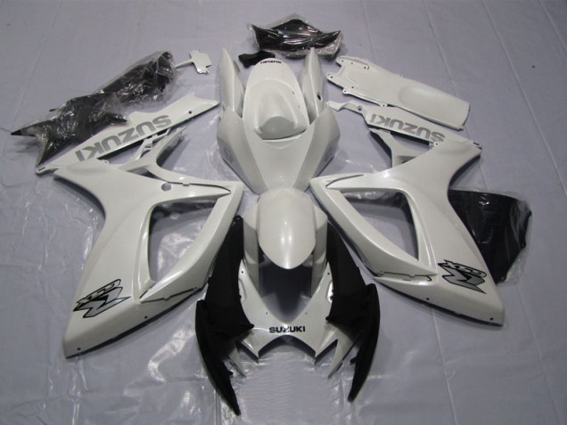 2006-2007 Weiß Suzuki GSXR 600 Motorrad Verkleidungen 2006-2007 Weiß Suzuki GSXR 600 Motorrad Verkleidungen