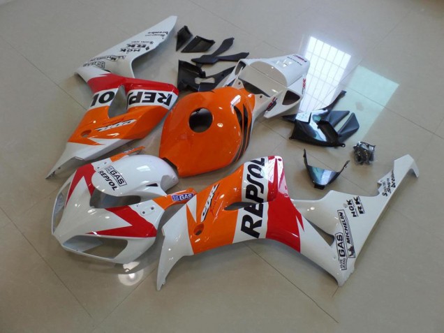 2006-2007 Weiß Und Orange Repsol Honda CBR1000RR Motorrad Verkleidung 2006-2007 Weiß Und Orange Repsol Honda CBR1000RR Motorrad Verkleidung