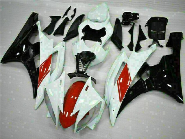 2006-2007 Weiß Yamaha YZF R6 Motorrad Verkleidungen 2006-2007 Weiß Yamaha YZF R6 Motorrad Verkleidungen