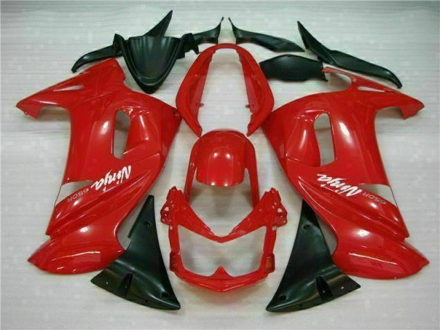 2006-2008 Glänzend Rot Kawasaki EX650 Motorrad Verkleidung 2006-2008 Glänzend Rot Kawasaki EX650 Motorrad Verkleidung