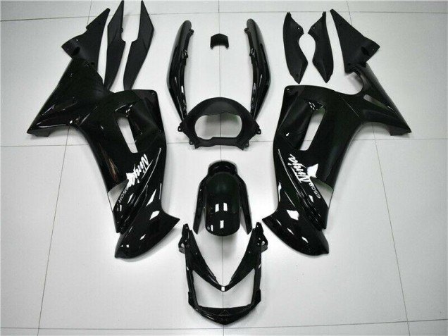 2006-2008 Glänzend Schwarz Kawasaki EX650 Motorrad Verkleidung