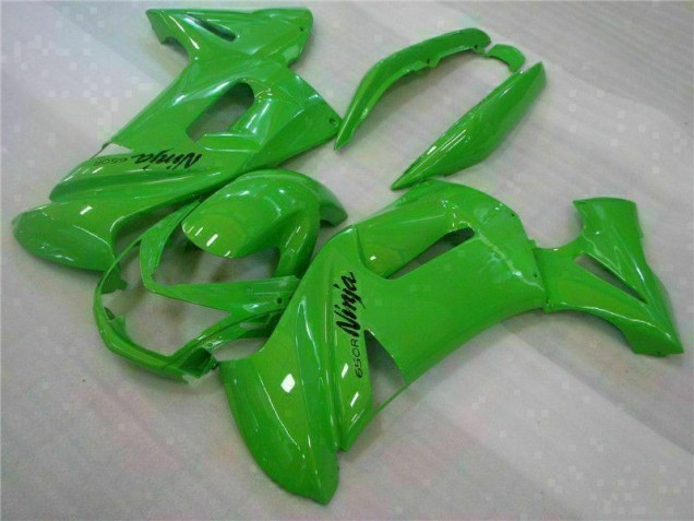 2006-2008 Grün Kawasaki EX650 Motorrad Verkleidungen