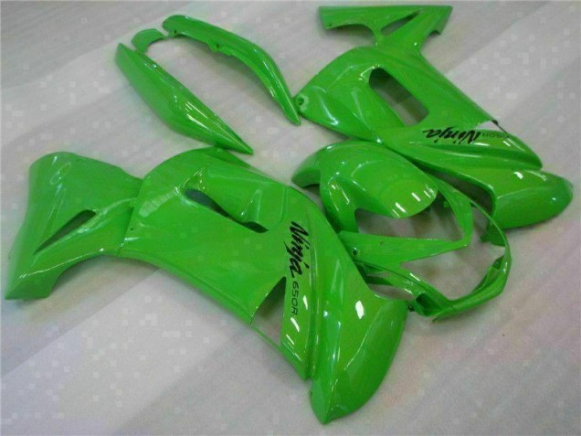 2006-2008 Grün Kawasaki EX650 Motorrad Verkleidungen