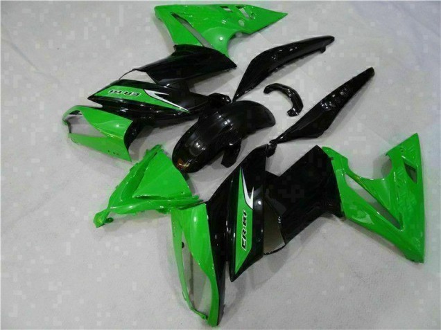 2006-2008 Grün Schwarz Kawasaki EX650 Motorrad Verkleidungen