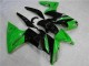 2006-2008 Grün Schwarz Kawasaki EX650 Motorrad Verkleidungen