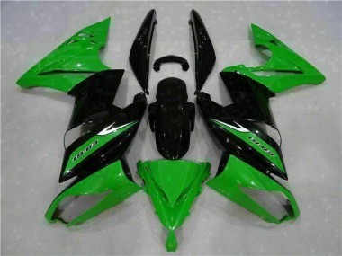 2006-2008 Grün Schwarz Kawasaki EX650 Motorrad Verkleidungen
