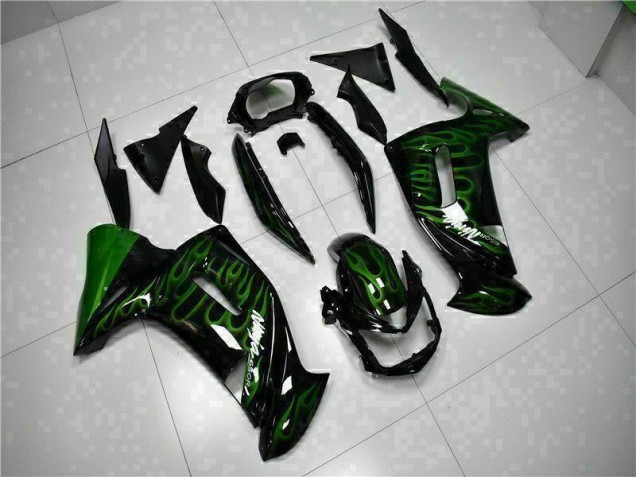 2006-2008 Grüne Flamme Kawasaki EX650 Motorrad Verkleidung
