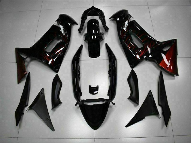 2006-2008 Rot Flamme Kawasaki EX650 Motorrad Verkleidung