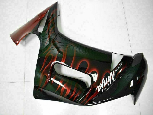 2006-2008 Rot Flamme Kawasaki EX650 Motorrad Verkleidung