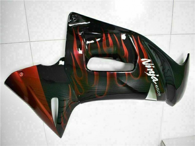 2006-2008 Rot Flamme Kawasaki EX650 Motorrad Verkleidung