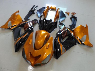 2006-2011 Braun und Schwarz kein Aufkleber Kawasaki ZX14R ZZR1400 Motorrad Verkleidung