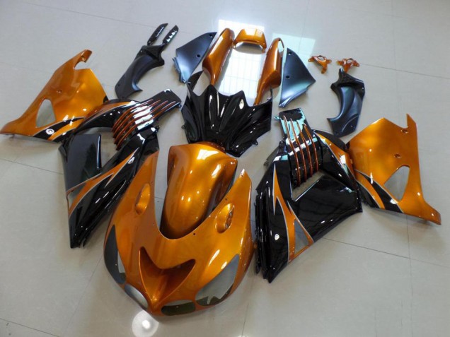 2006-2011 Braun und Schwarz kein Aufkleber Kawasaki ZX14R ZZR1400 Motorrad Verkleidung 2006-2011 Braun und Schwarz kein Aufkleber Kawasaki ZX14R ZZR1400 Motorrad Verkleidung