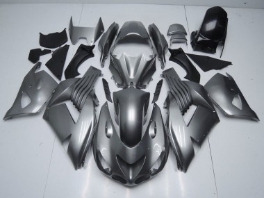 2006-2011 Glänzend Grau Kawasaki ZX14R ZZR1400 Motorrad Verkleidung