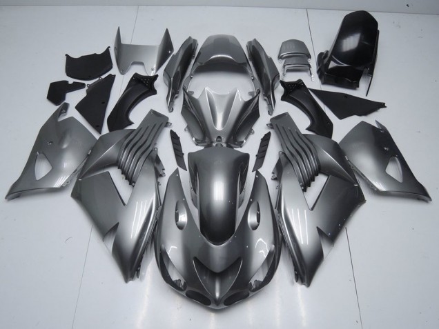 2006-2011 Glänzend Grau Kawasaki ZX14R ZZR1400 Motorrad Verkleidung 2006-2011 Glänzend Grau Kawasaki ZX14R ZZR1400 Motorrad Verkleidung