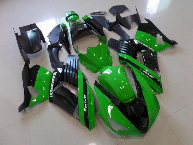 2006-2011 Grün und Schwarz Kawasaki ZX14R ZZR1400 Motorrad Verkleidung