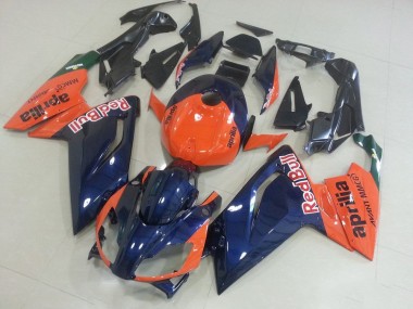 2006-2011 Orange und Dunkel blau Aprilia RS125 Motorrad Verkleidung