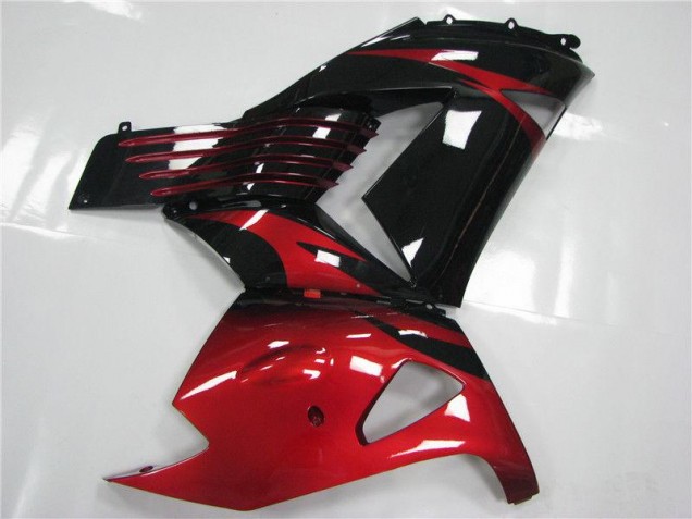 2006-2011 Rot Schwarz Kawasaki ZX14R ZZR1400 Motorrad Verkleidung 2006-2011 Rot Schwarz Kawasaki ZX14R ZZR1400 Motorrad Verkleidung