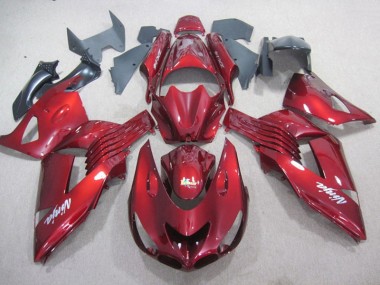 2006-2011 Rot Weiß Ninja Aufkleber Kawasaki ZX14R ZZR1400 Motorrad Verkleidung
