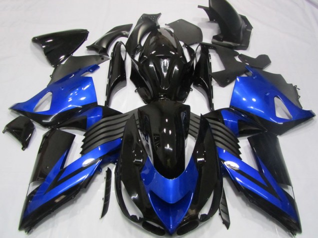 2006-2011 Schwarz Blau Kawasaki ZX14R ZZR1400 Motorrad Verkleidung 2006-2011 Schwarz Blau Kawasaki ZX14R ZZR1400 Motorrad Verkleidung